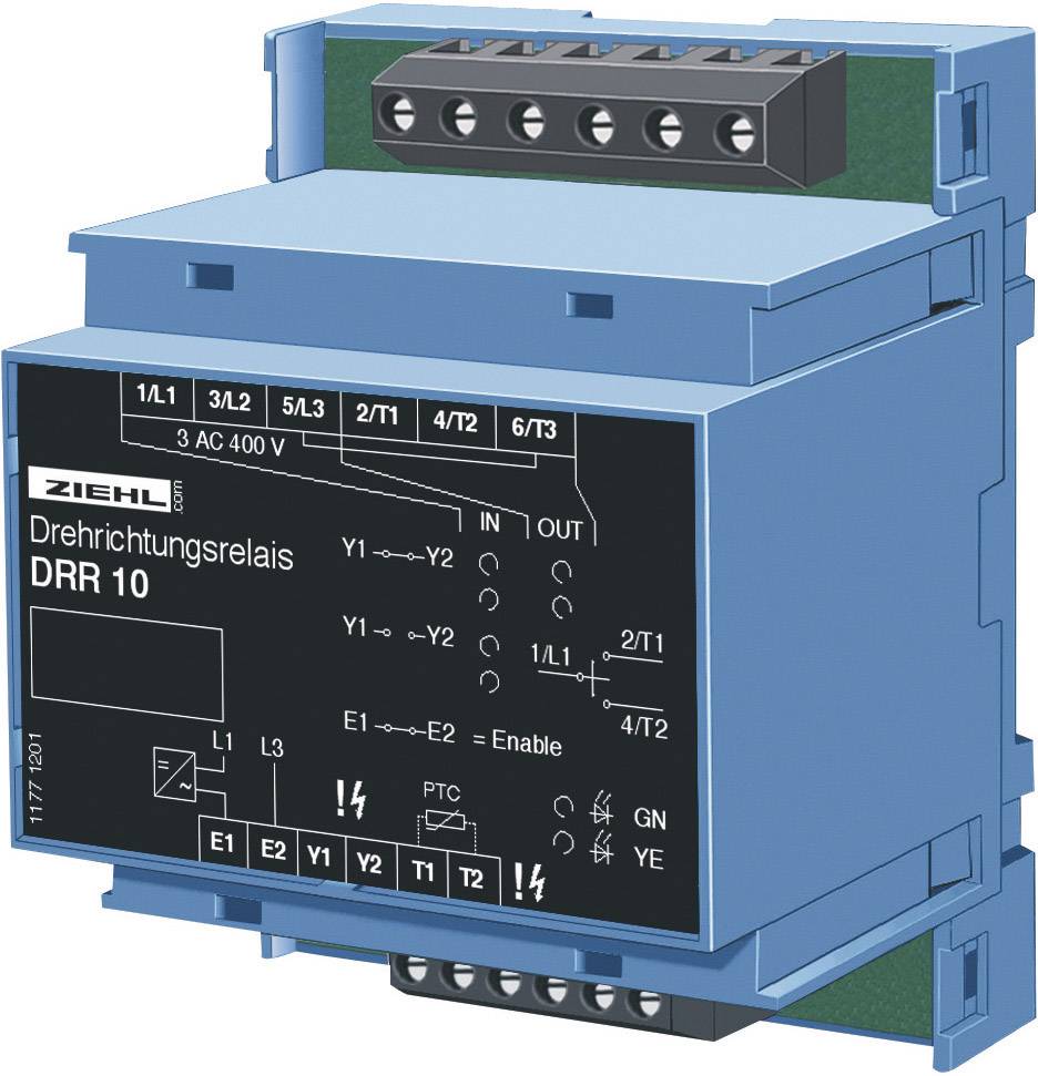 Ziehl DRR10 Phase monitoring relay No. of relay outputs: 3