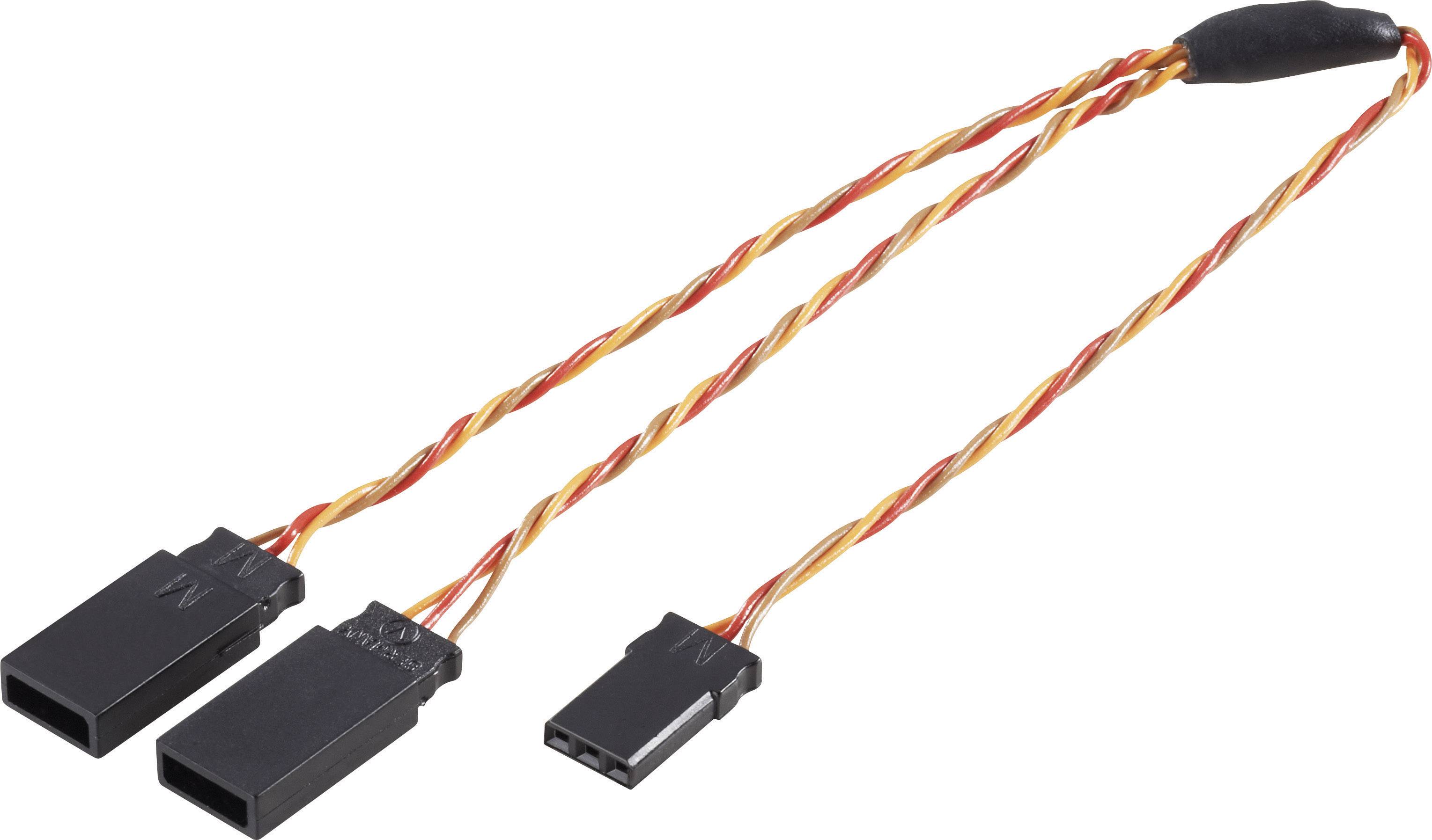 Modelcraft Servo Y cable [2x JR plug - 1x JR socket] 0.50 mm²