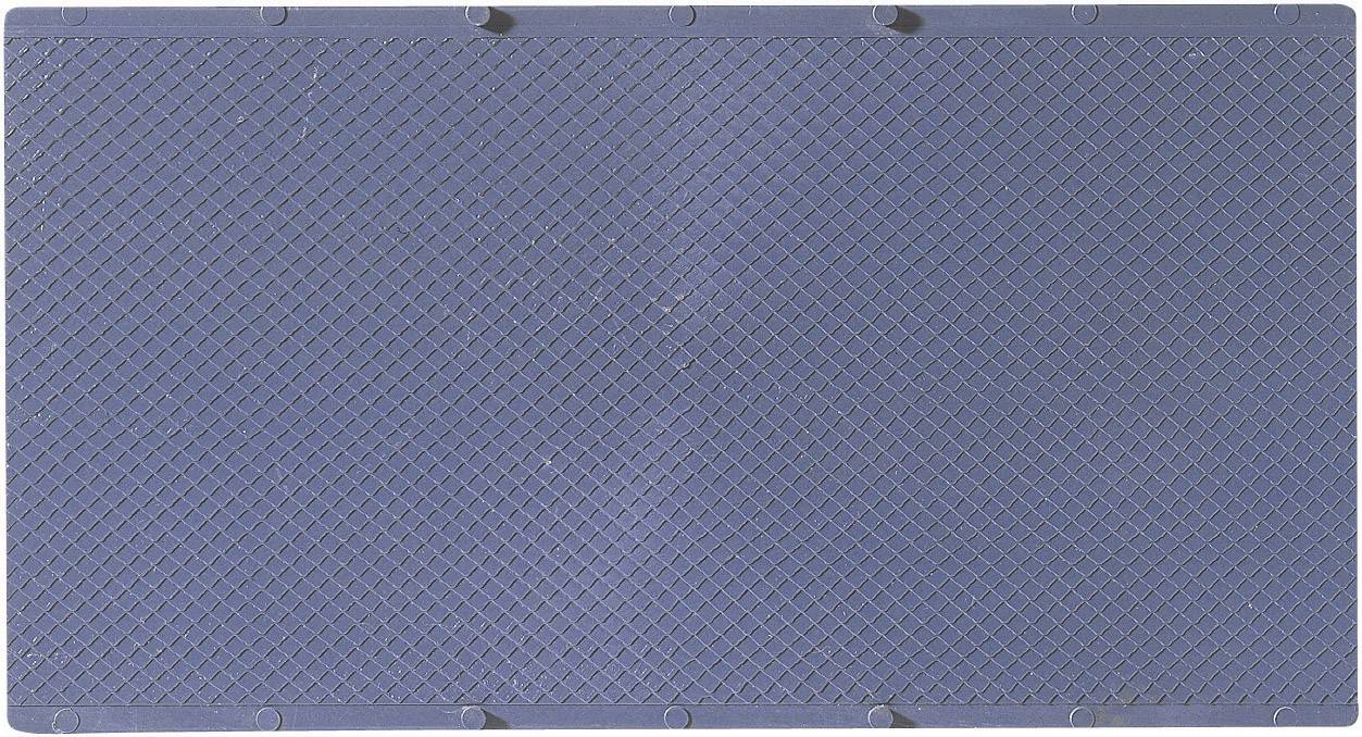Blue rectangular plastic board with a diamond-textured surface.