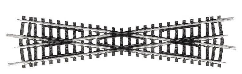 A model railway track junction with multiple points, enabling a complex track switching configuration. Suitable for model trains.