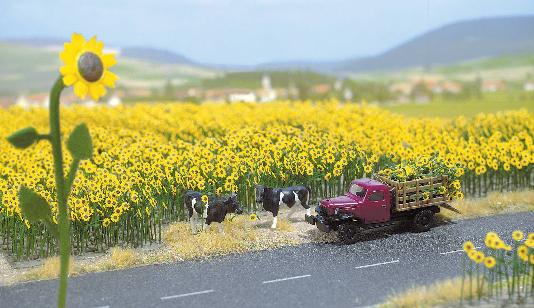Busch 6003 HO BS sunflowers, set of 60