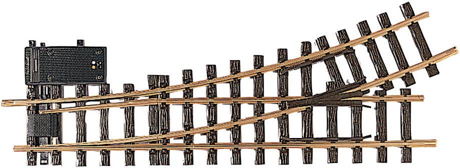 Railway point with track divergence: A model showing a mechanism that directs rails in two different directions.
