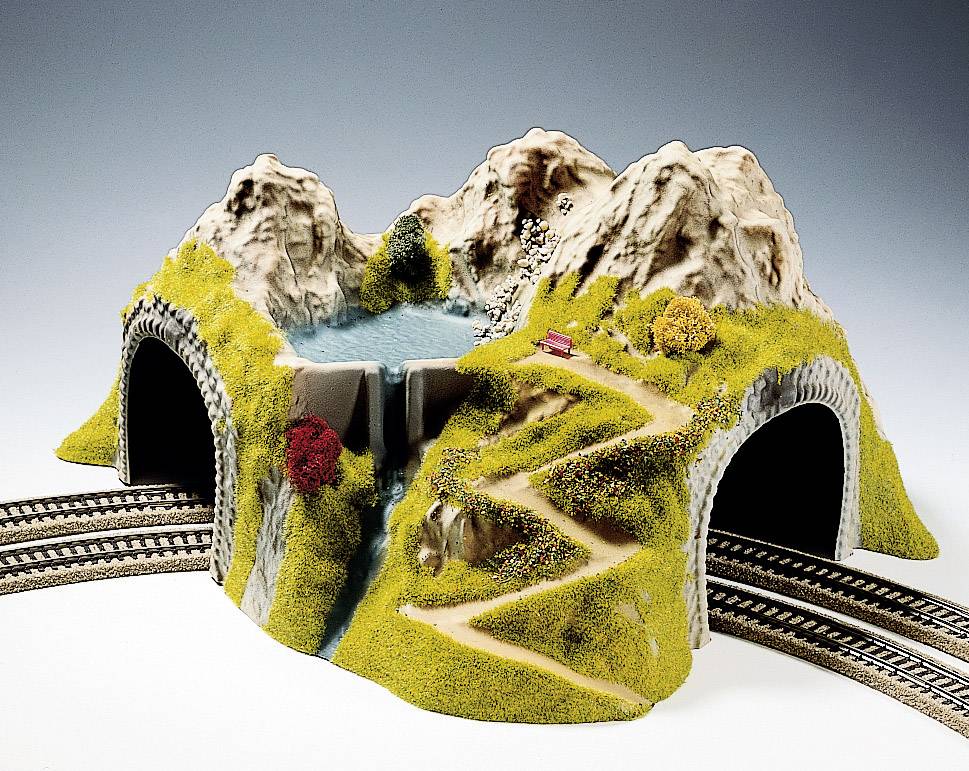 NOCH 05180 H0 Tunnel 2-track Assembled, Curved