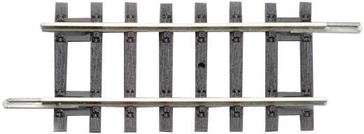 Metal and plastic model railway track section.