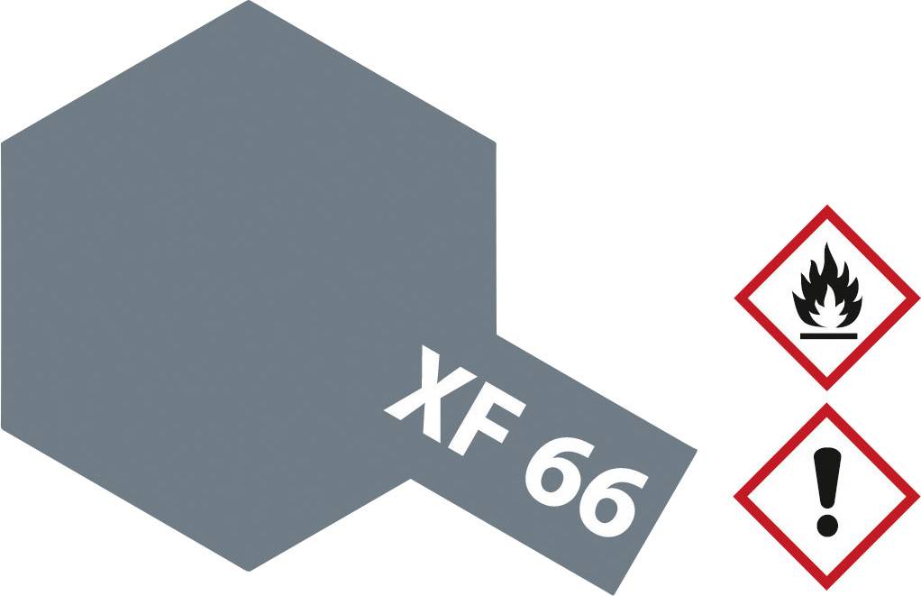 Grey hexagon with 'XF 66', beside symbols: flame and exclamation mark, representing danger and warning.