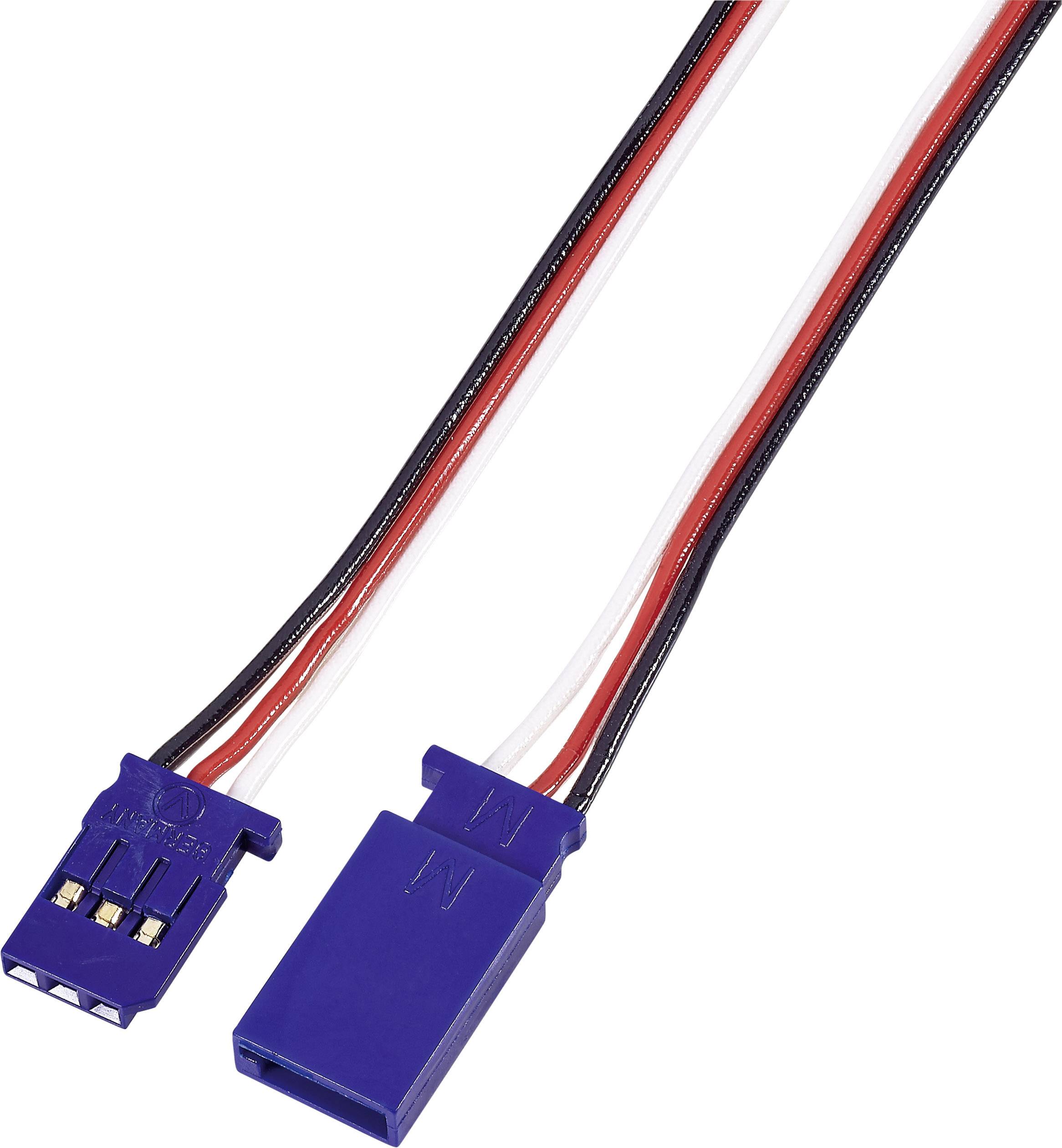Modelcraft Servo Cable extension [1x Futaba plug - 1x Futaba socket] 25.00 cm 0.08 mm² ribbon