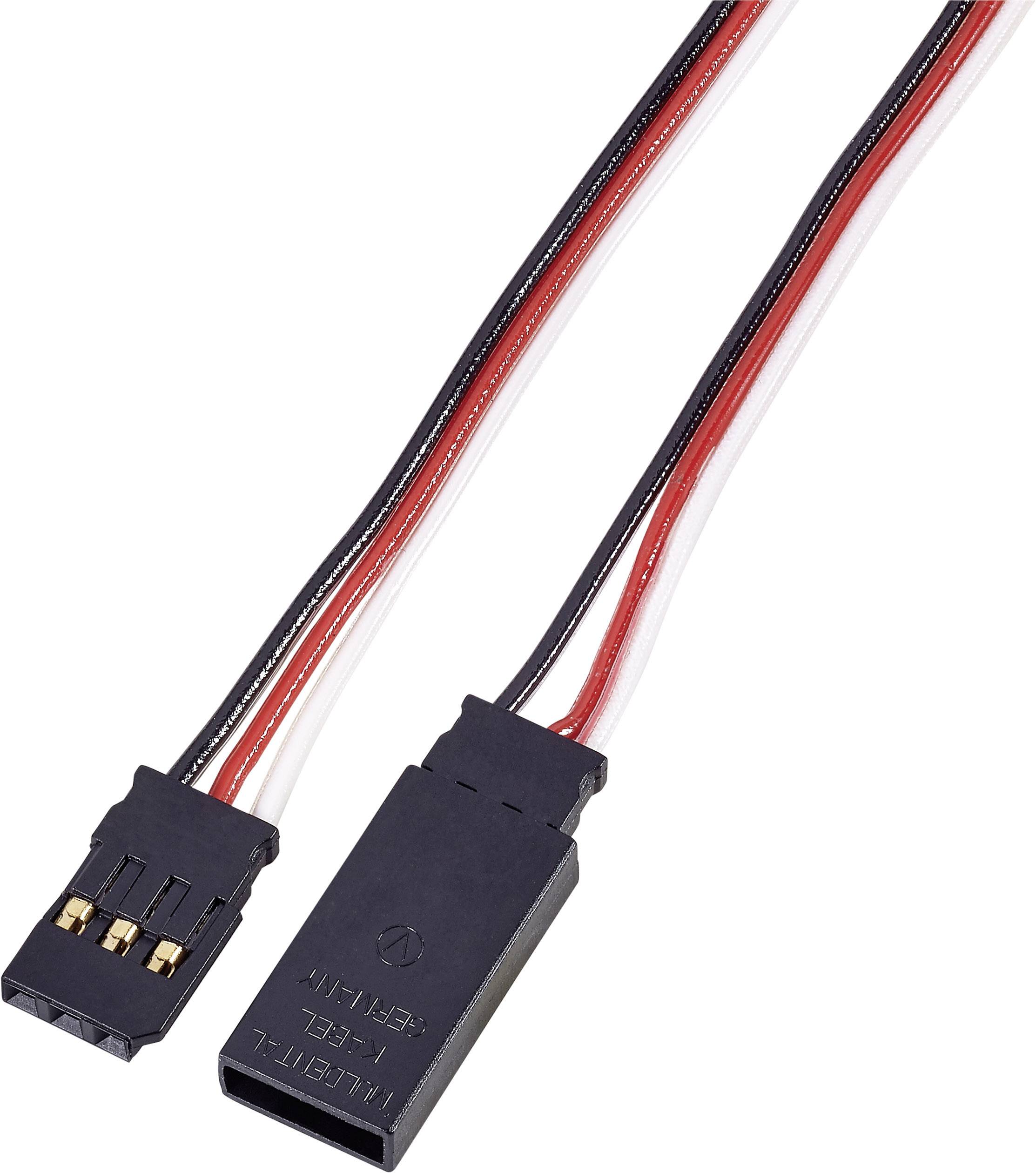 Modelcraft Servo Cable extension [1x Futaba plug - 1x Futaba socket] 1.00 m 0.14 mm² ribbon