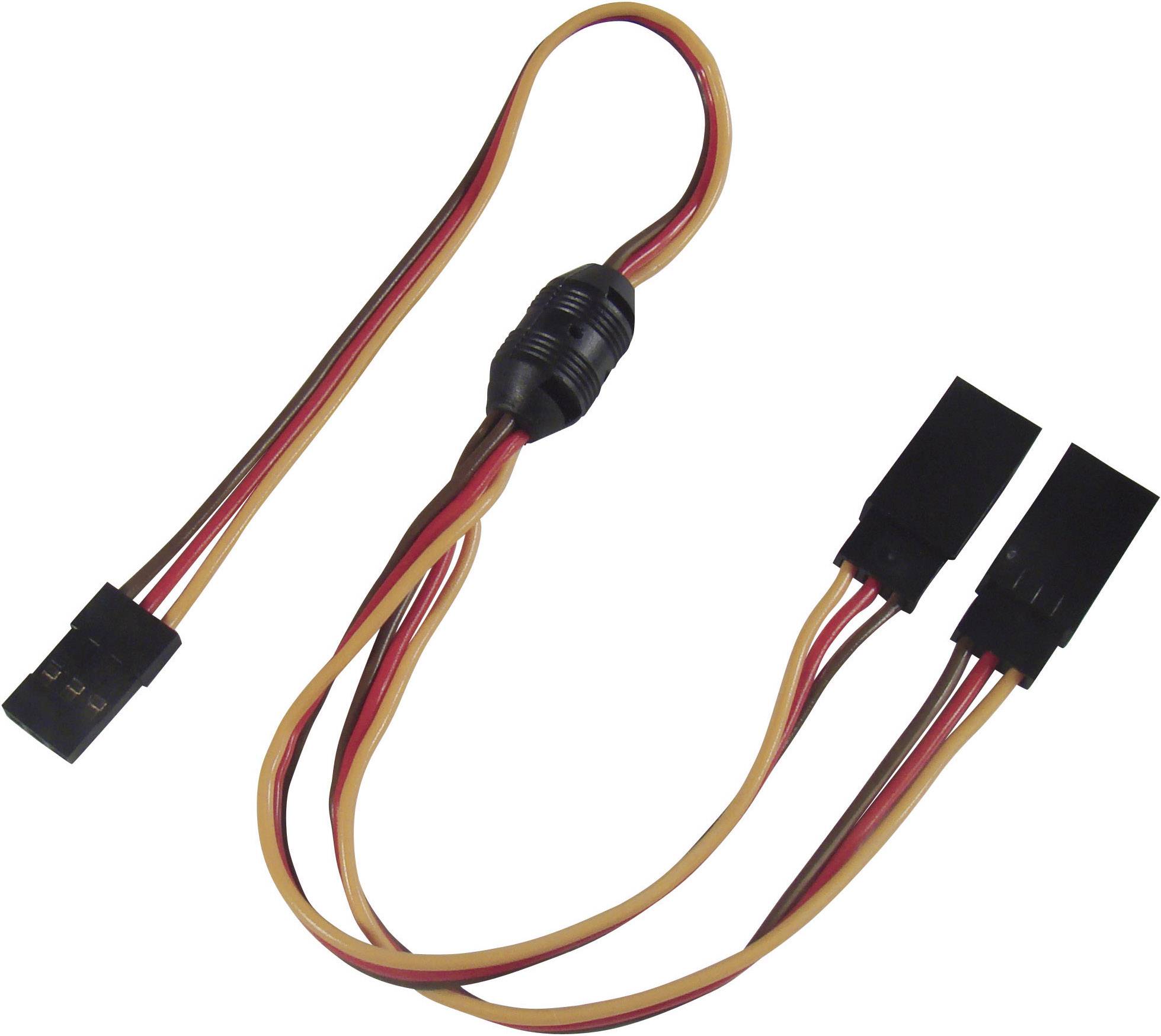 Modelcraft Servo Y cable [2x JR plug - 1x JR socket] 30.00 cm 0.14 mm²