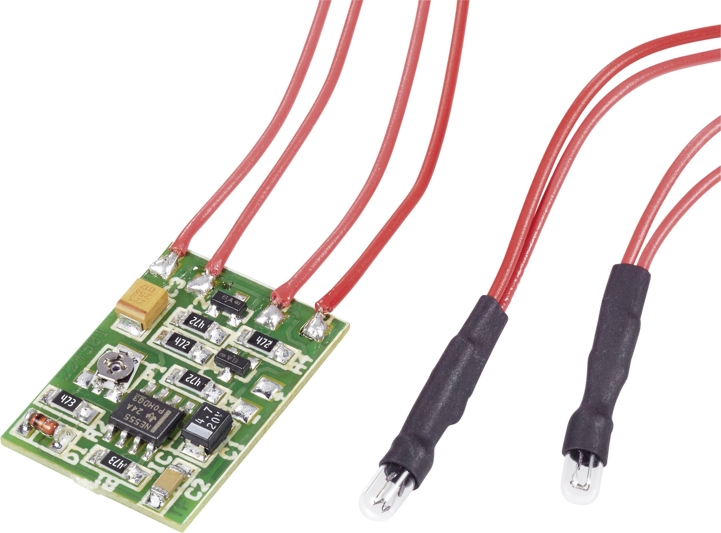 Bulb alternating flashing circuit 4.5 V, 12 V