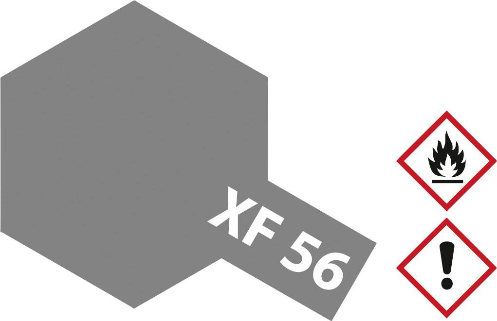 Grey hexagon with the inscription 'XF 56'. Beside it, two warning symbols: one with a flame, one with an exclamation mark, indicating danger.