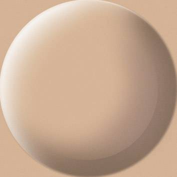 A round, beige circle against a lighter background.