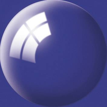 A blue glass sphere with a three-part white reflection on one side, creating an abstract, futuristic gleam.