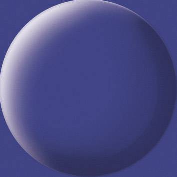 A gleaming, round, blue sphere with an intense, dark blue shadow in subdued light.