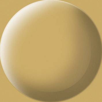 A simple, single-coloured circular object on a beige background.