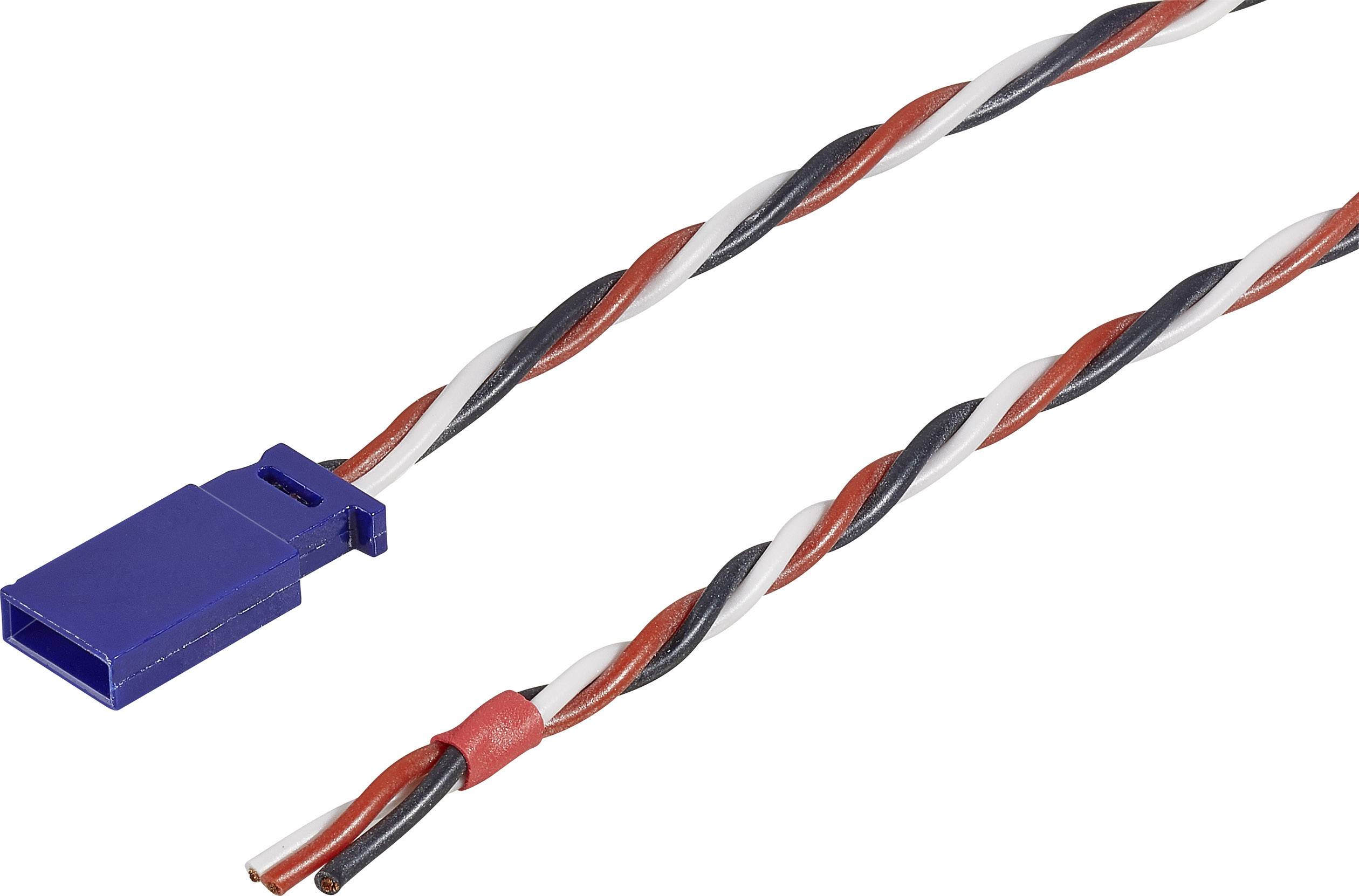 Servo Lead [1x Futaba plug - 1x Open cable ends] 30.00 cm 0.35 mm² Silicon Modelcraft