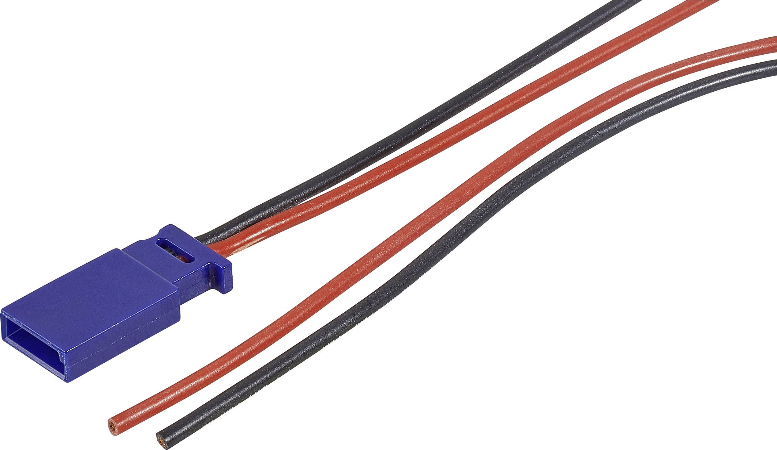 Modelcraft Battery Lead [1x Futaba plug - 1x Open cable ends] 30.00 cm 0.50 mm² 59189