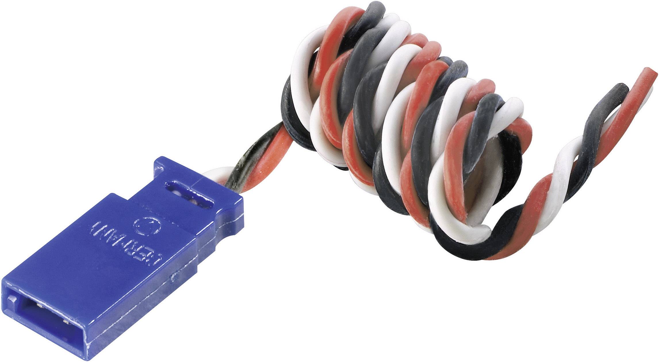 Modelcraft Servo Cable extension [1x Futaba plug - 1x Futaba socket] 0.50 m 0.35 mm² Silicon, twisted