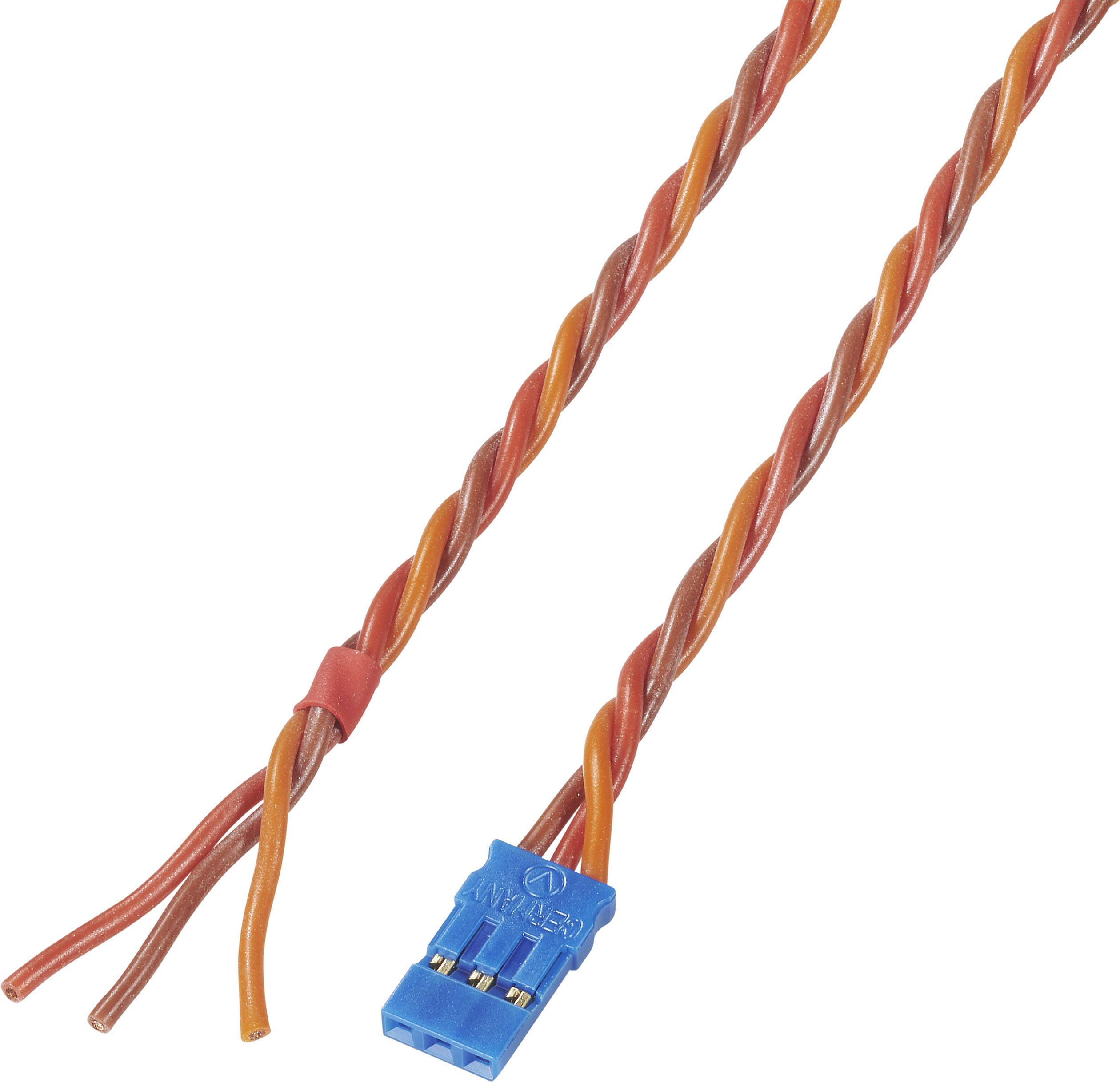 Servo Cable [1x JR socket - 1x Open cable ends] 30.00 cm 0.35 mm² Silicon Modelcraft