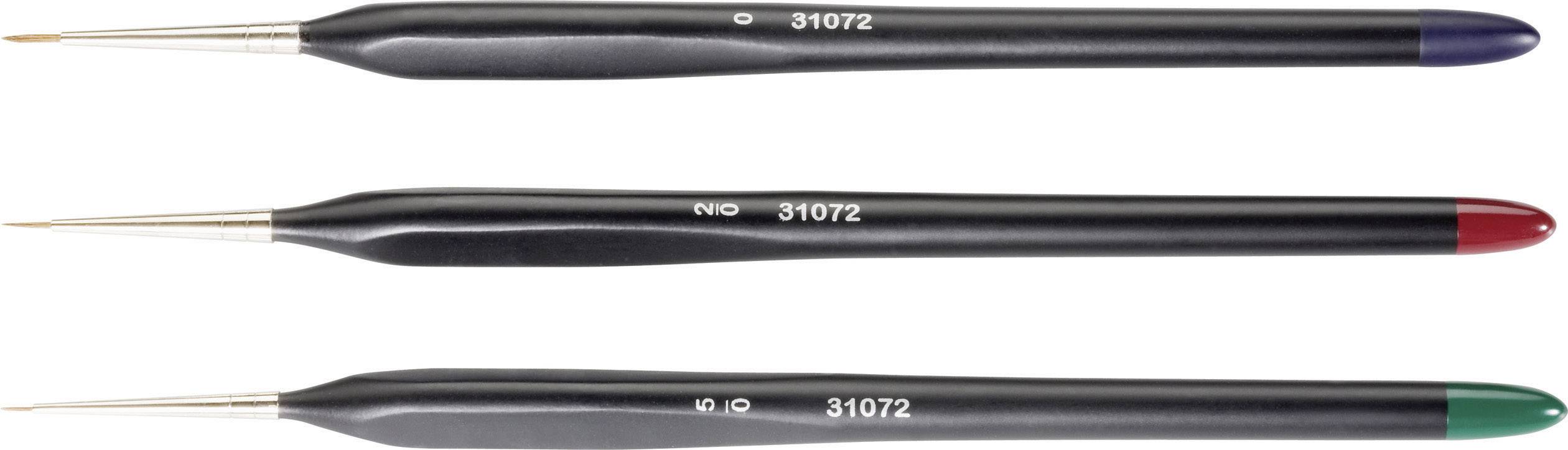 ZAHN Pinsel Model making brush Red marten 3-piece