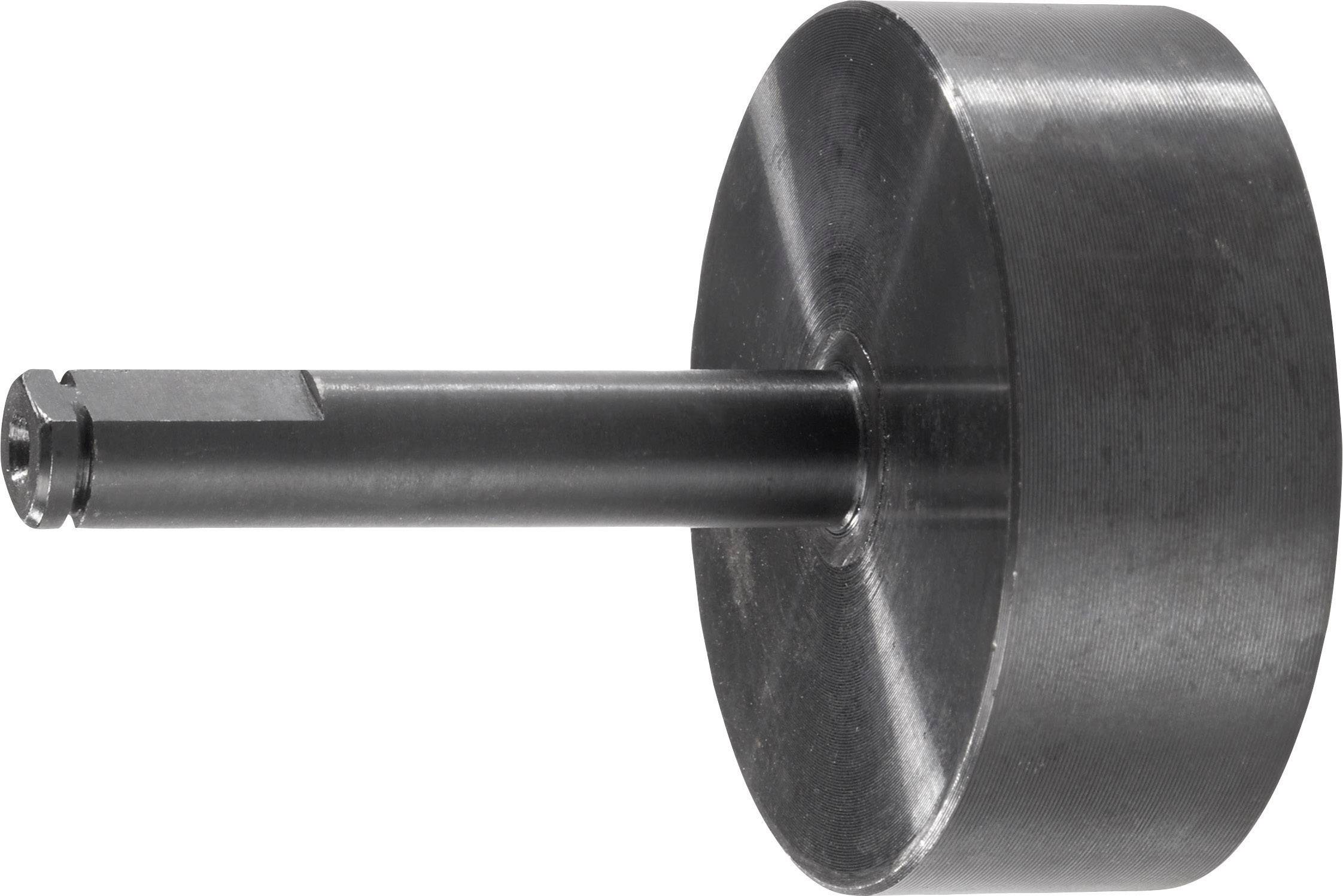 A metal drill bit with a round cutting head and long shank. Suitable for precise drilling in robust materials.