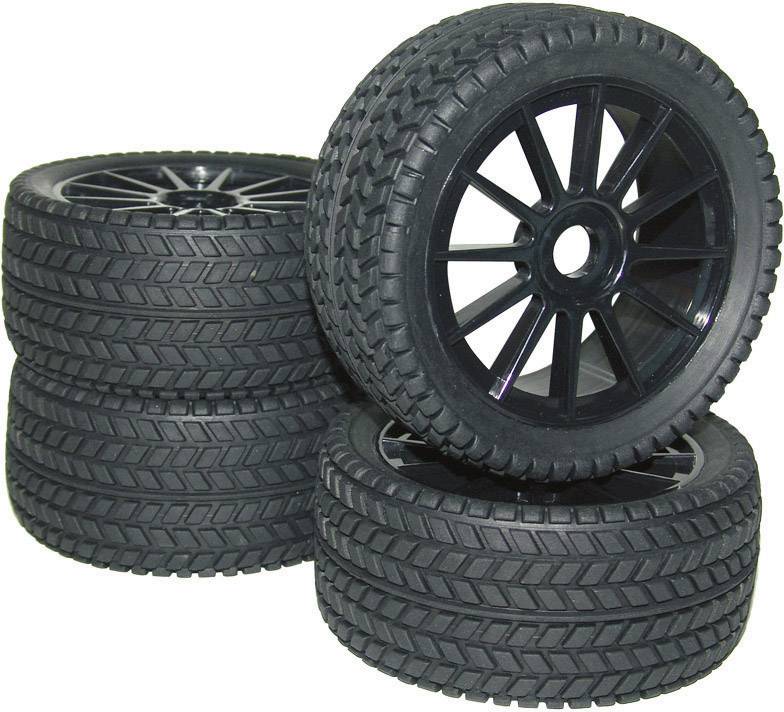 Reely 1:8 Buggy Complete wheels Street 12-spoke Black 4 pc(s)