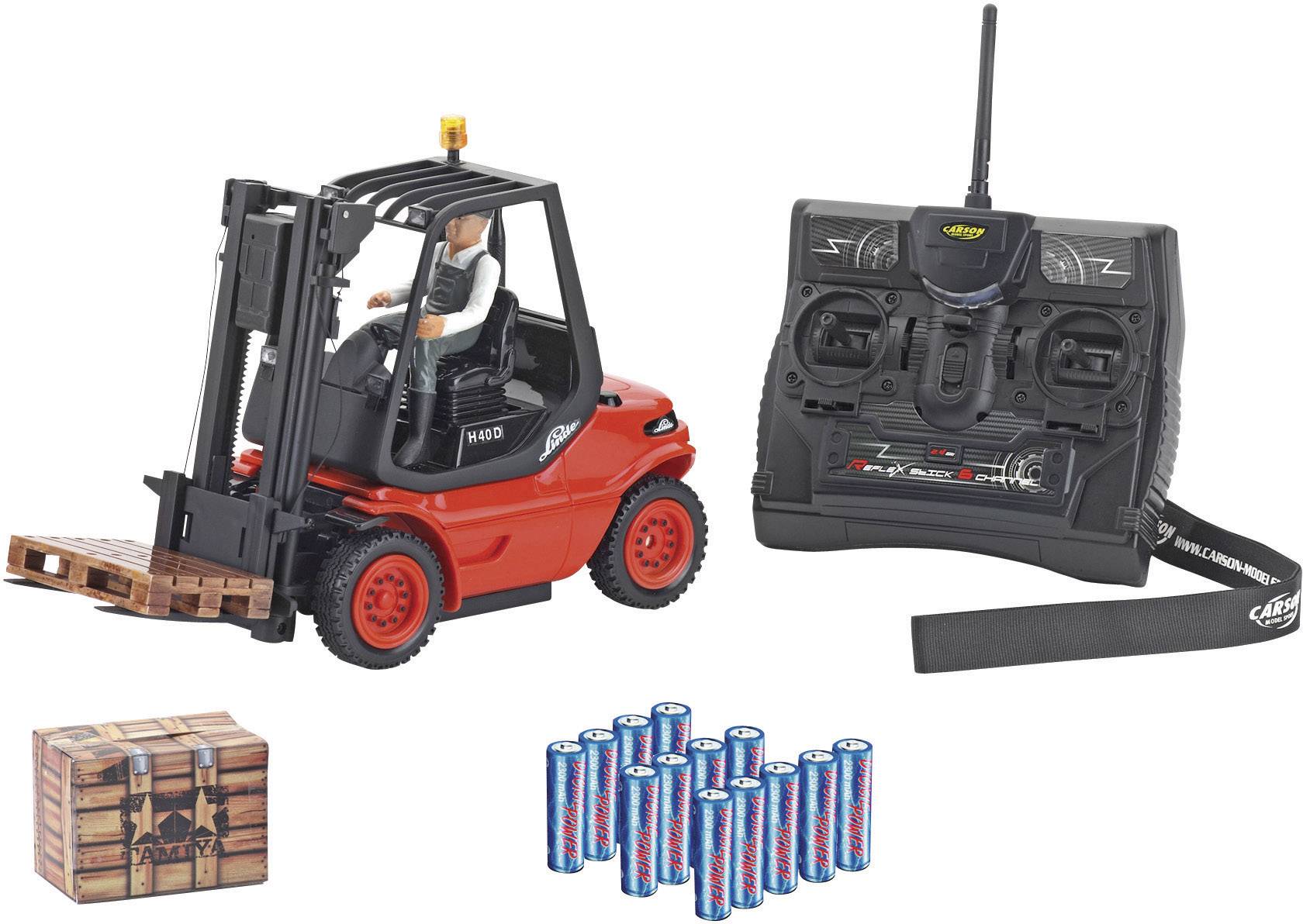 Carson Modellsport Linde H 40 D forklift truck 1:14 RC scale model for beginners Heavy-duty vehicle