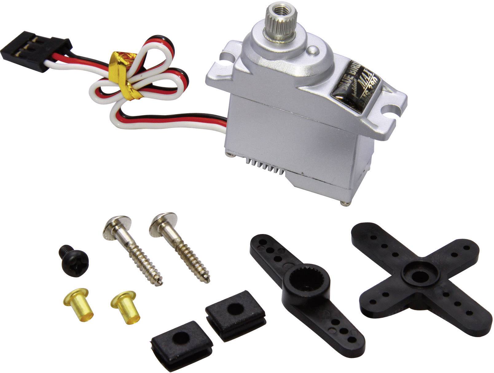 Bluebird Mini servo BMS-380MAX Analogue servo Gear box material: Metal Connector system: JR