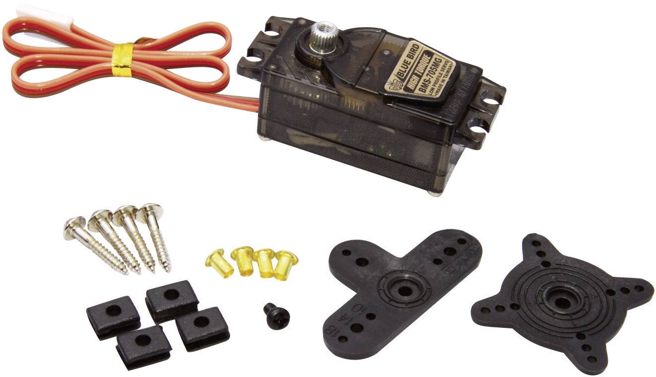 Bluebird Standard servo BMS-705MG Analogue servo Gear box material: Metal Connector system: JR