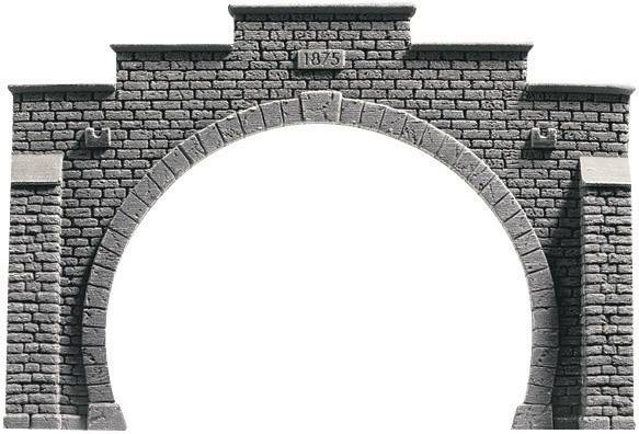 NOCH 48052 PROFI plus TT Tunnel portal 2-track HR foam prefab, Painted