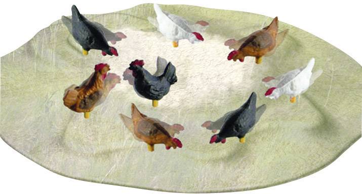 Viessmann Modelltechnik H0 Chicken yard (6 picking hens) Standing