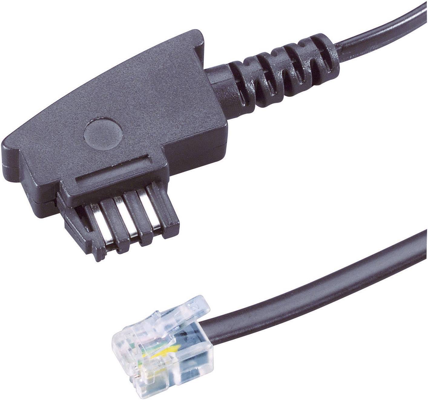 ISDN plug with cable, one end with a modular plug, suitable for digital telecommunications applications.