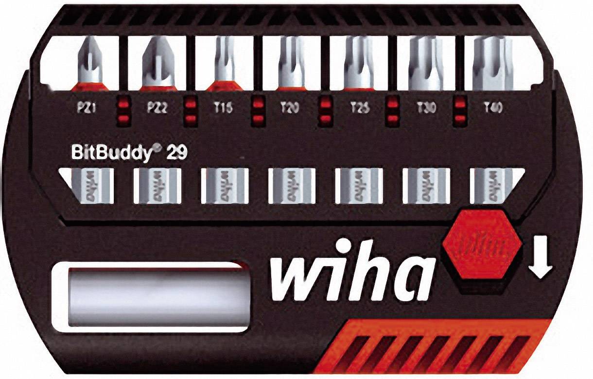 Wiha BitBuddy 36938 Bit set 8-piece Pozidriv, TORX socket Torsion area