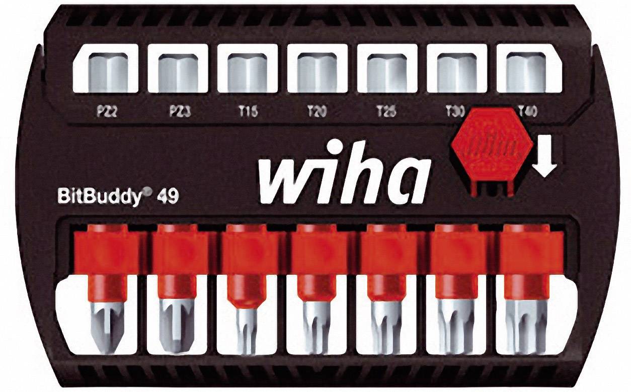 Wiha BitBuddy 36943 Bit set 7-piece Pozidriv, TORX socket Torsion area