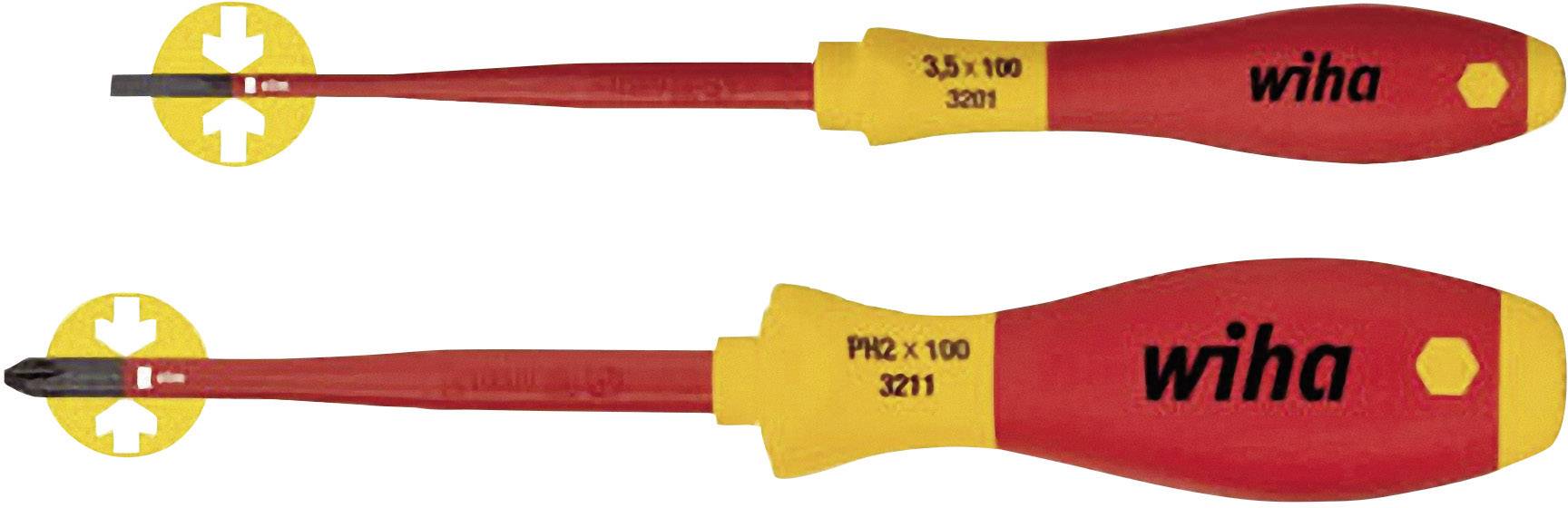 Wiha SoftFinish electric SB 3201 S201 VDE Screwdriver set 2-piece Slot, Phillips