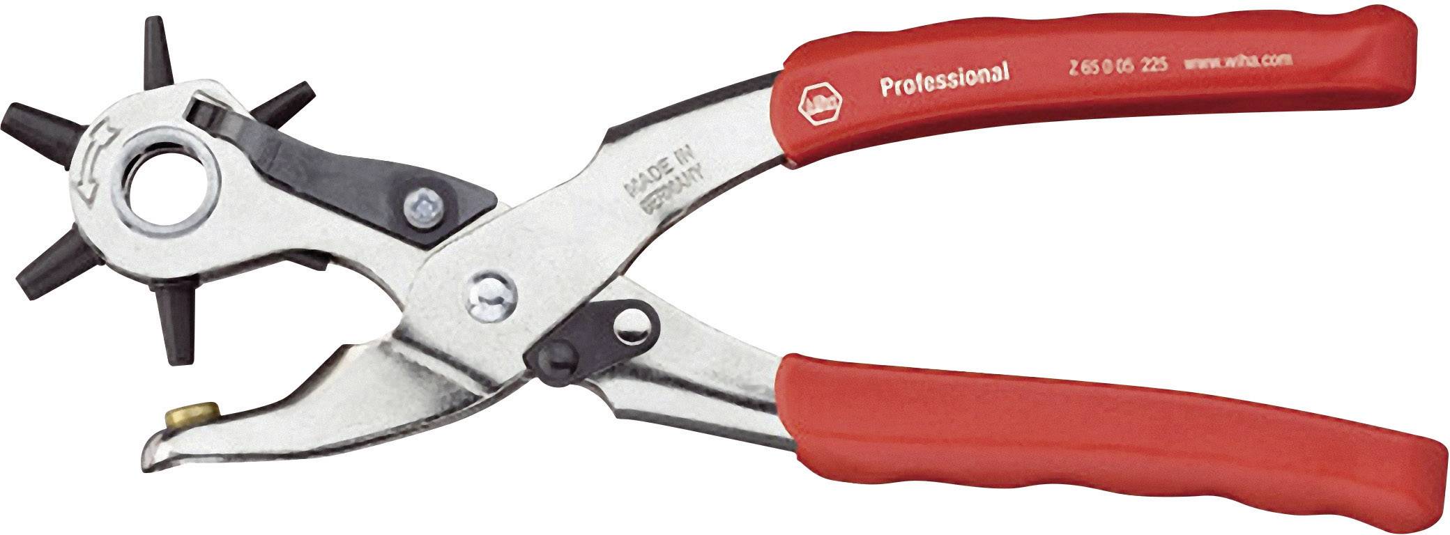 A silver hole punch pliers with a red handle. Text on the handle: 'Professional' and 'Z 48 0 05 225'.