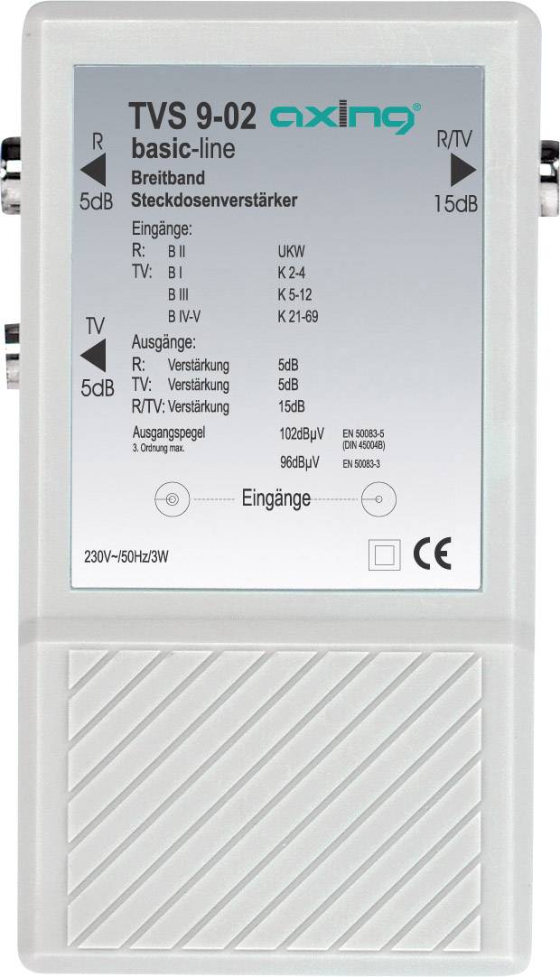 Axing TVS 9 Multiband amplifier TV, FM 10 dB