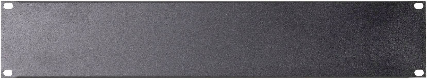 Metal plate with four holes at the corners. It has a grey surface and is rectangular.