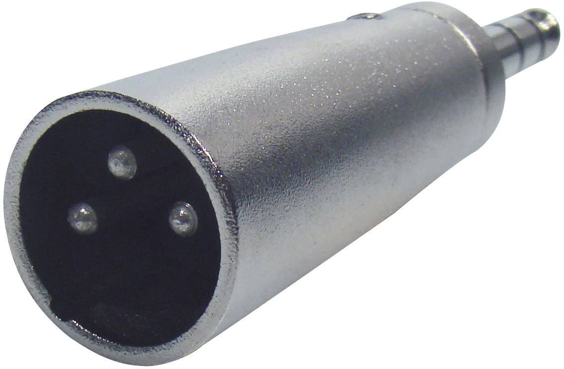 Paccs Audio/phono Adapter [1x Jack plug 6.35 mm - 1x XLR plug] Silver