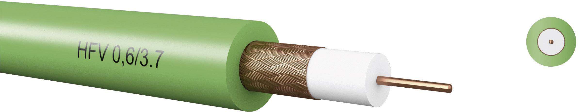 HFV 0.6L/3.7 mm green, Video cable 75 Ohm, analog 7406037S0 Kabeltronik