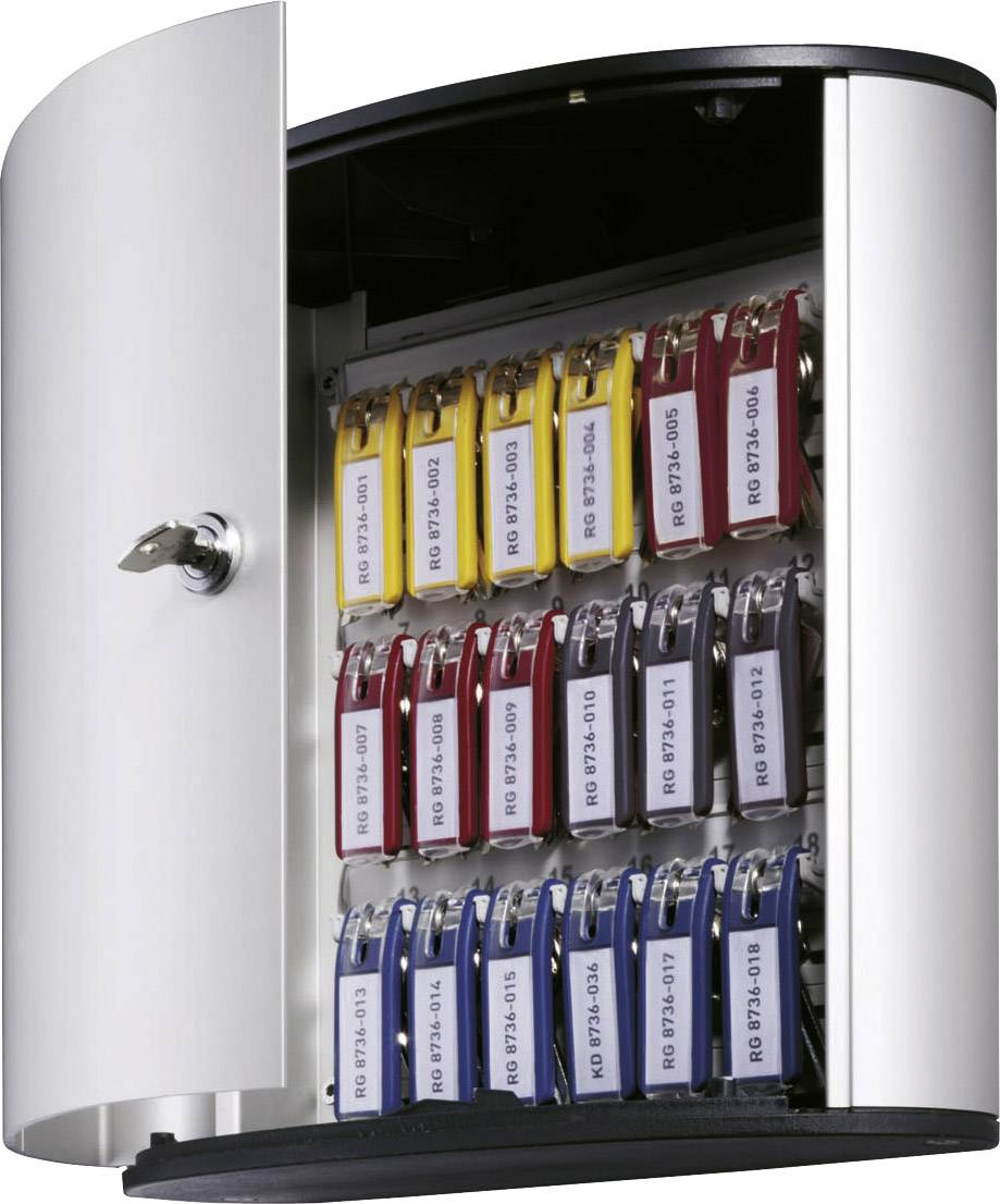 Durable Key cabinet KEY BOX 18 - 1951 1951-23 No. of hooks 18 Silver (metallic)