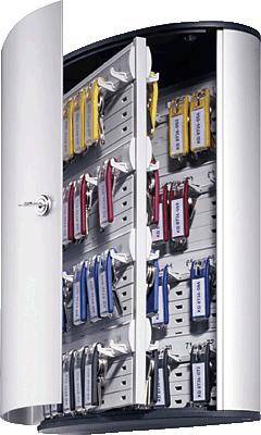 Durable Key cabinet KEY BOX 72 - 1955 1955-23 No. of hooks 72 Silver (metallic)