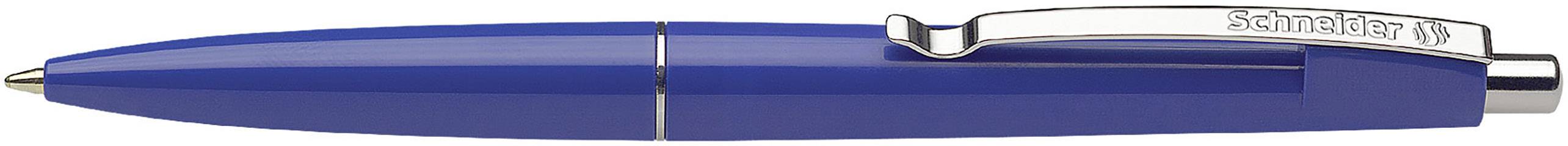Blue ballpoint pen with silver clip, brand name shown on the clip. Ideal for everyday writing and notes.