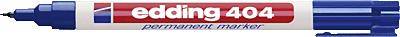Blue 'Edding 404' permanent marker with a rounded tip and red brand logo on the cap.