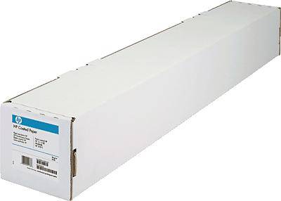 A white cardboard box with the HP logo on the side, likely for shipping a printer product.