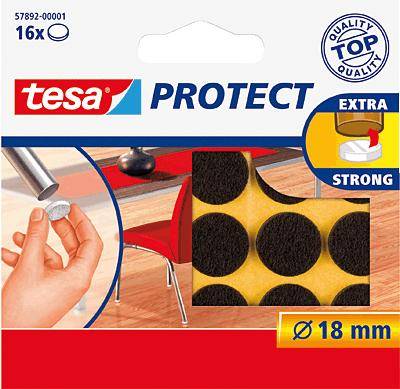 tesa Felt slider Brown (Ø) 18 mm 16 pc(s)