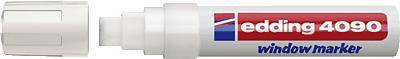 'edding 4090 window marker' white pen, suitable for labelling windows.