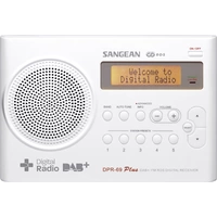 Sangean DPR-69+ Portable radio DAB+, FM Battery charger White Sangean DPR-69+ Portable radio DAB+, FM Battery charger White