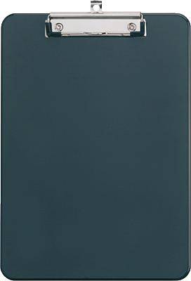 A dark grey clipboard with a metal clip at the top, ready to hold paper documents.
