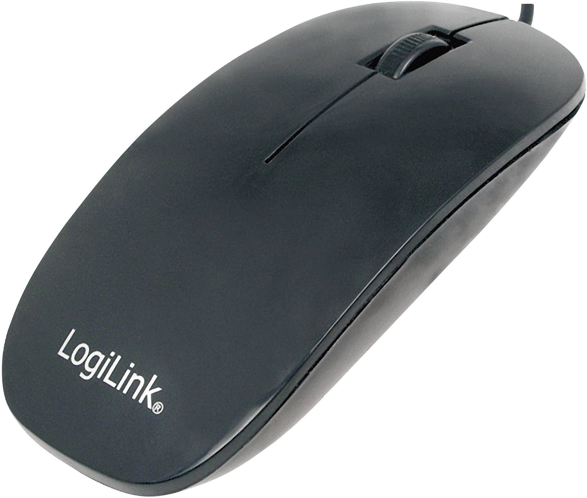 LogiLink ID0063 Mouse USB Optical Black 3 Buttons 1000 dpi