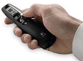 Logitech R700 Presenter incl. laser pointer, built-in display